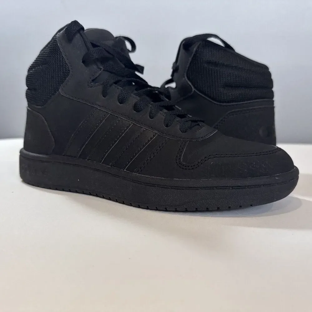 Adidas Hoops 2.0 Men’s/Youth FW7602 Black Casual Shoes Sneakers Size 6